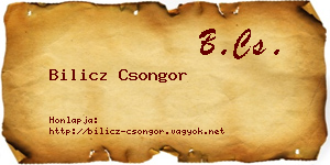 Bilicz Csongor névjegykártya